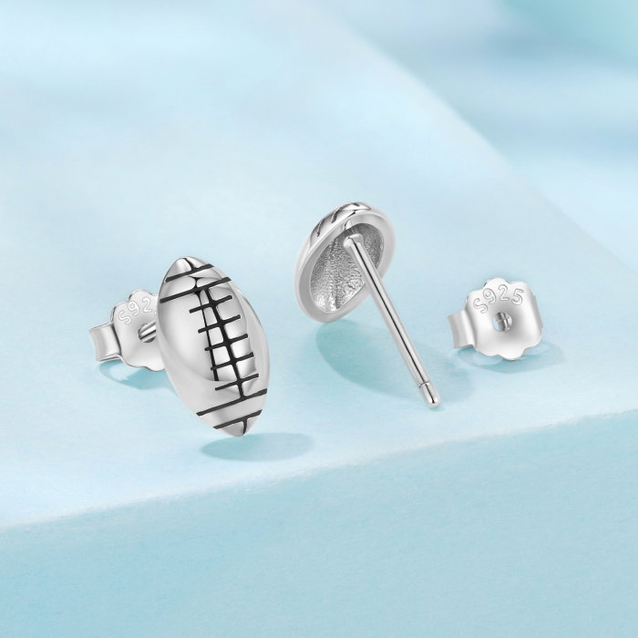 Cercei argint Minge de Rugby [3]