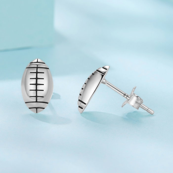 Cercei argint Minge de Rugby [7]