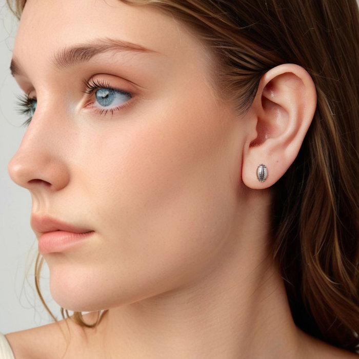 Cercei argint Minge de Rugby [6]