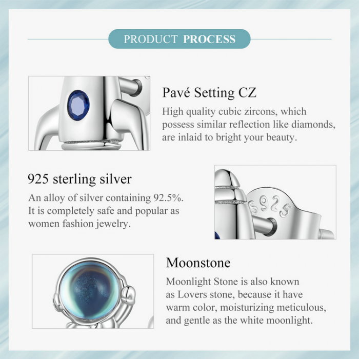 Cercei argint nava spatiala asimetrica [12]