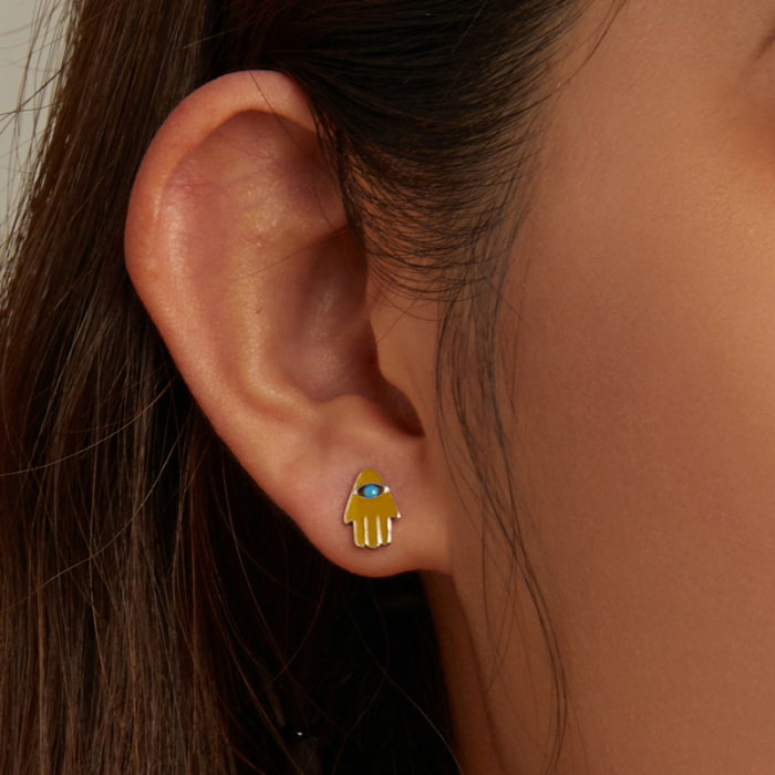 Cercei argint ochi de deochi si mana lui Fatima [3]