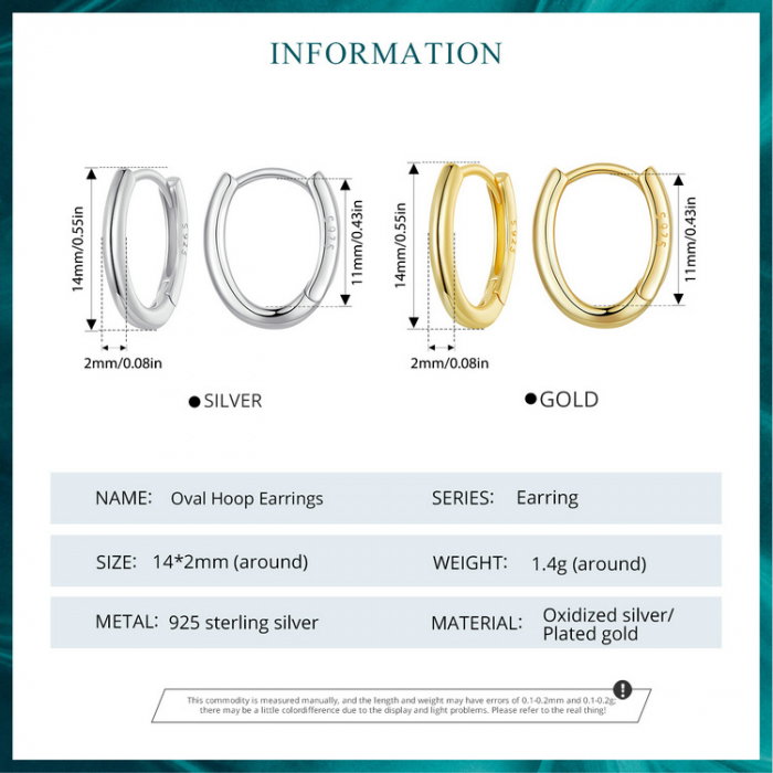 Cercei argint ovali simpli [19]