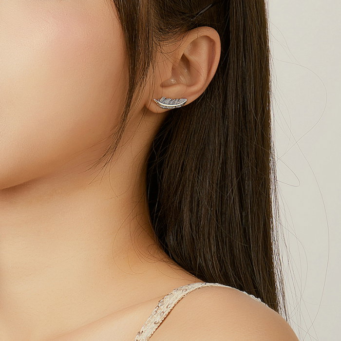 Cercei argint pana romantica [4]