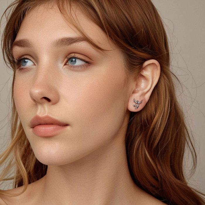 Cercei argint pasarea Phoenix [4]