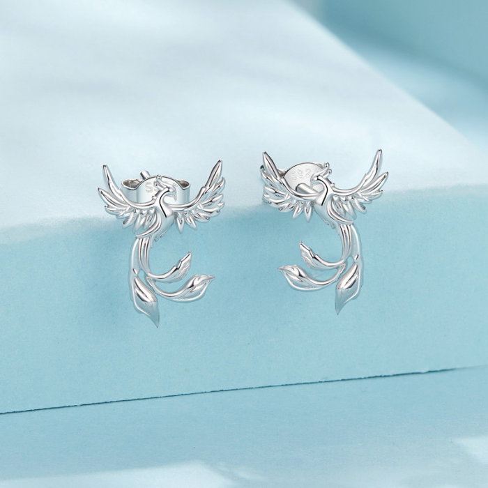 Cercei argint pasarea Phoenix [3]