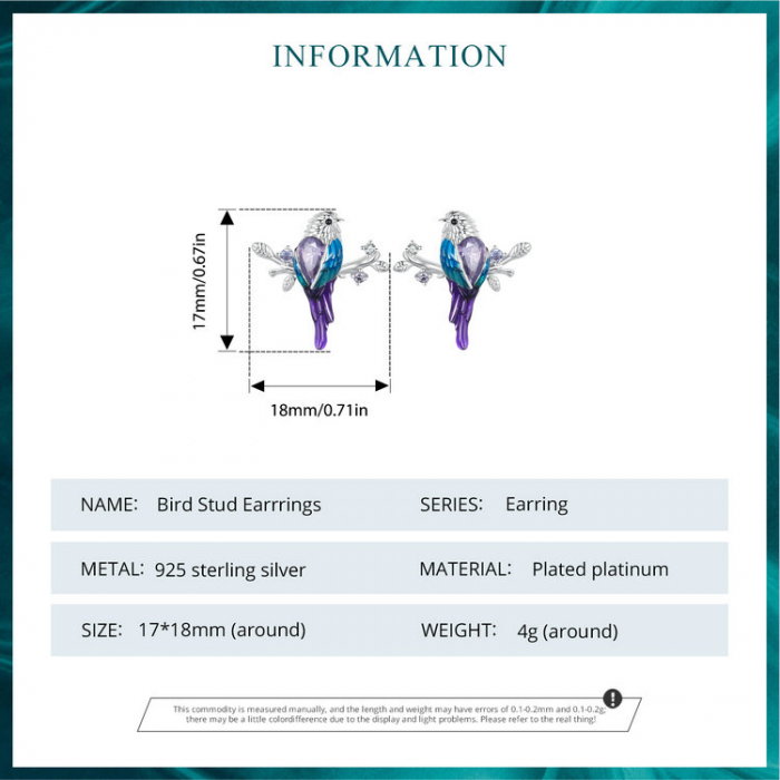Cercei argint pasarele colorate [12]