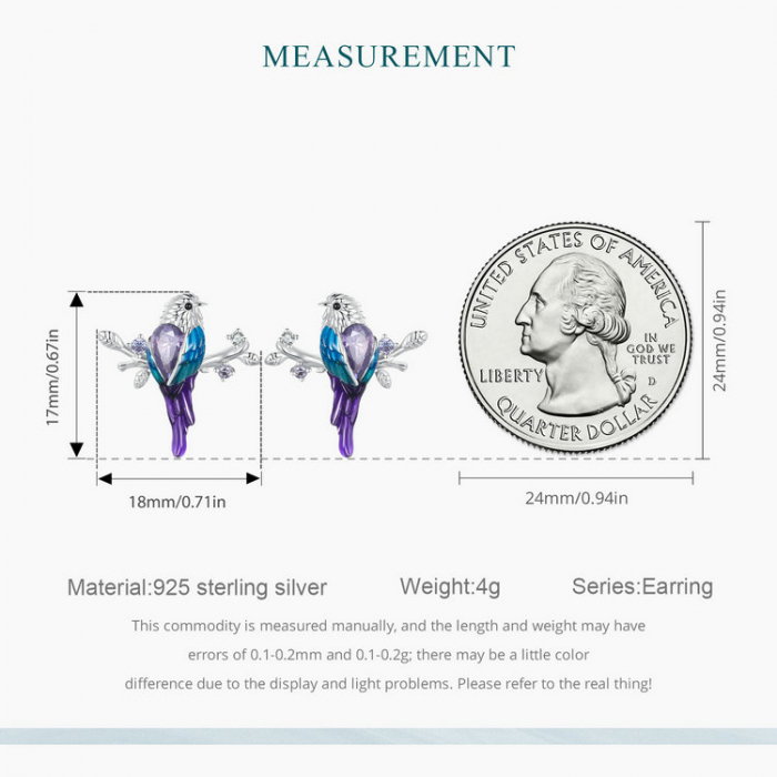 Cercei argint pasarele colorate [13]