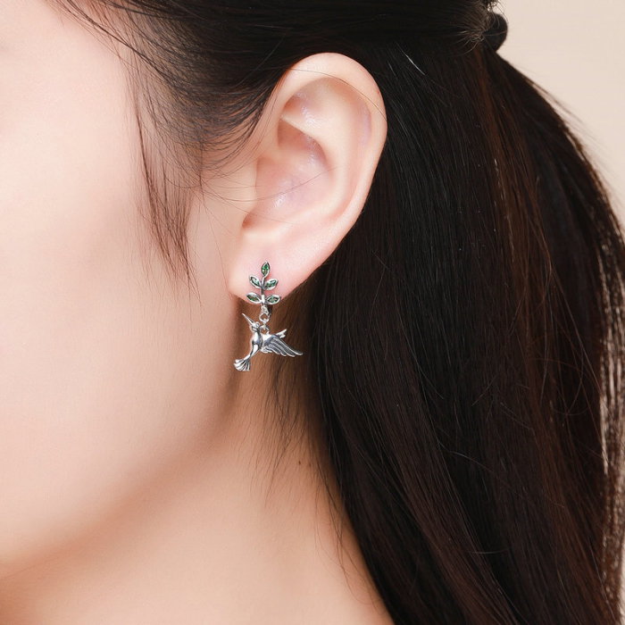Cercei argint pasari colibri [5]