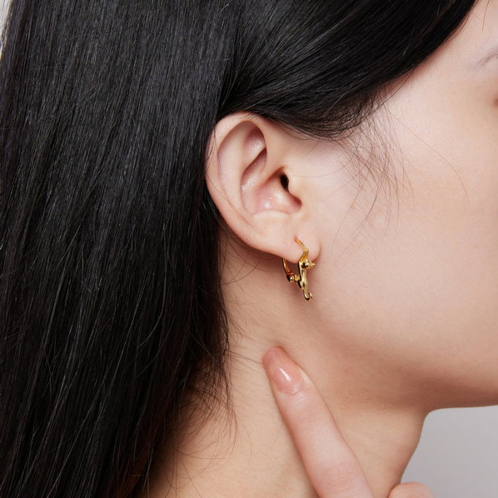 Cercei argint pisica [2]