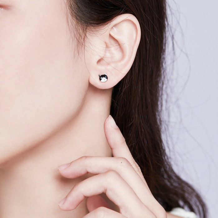 Cercei argint pisica si pestisor [6]