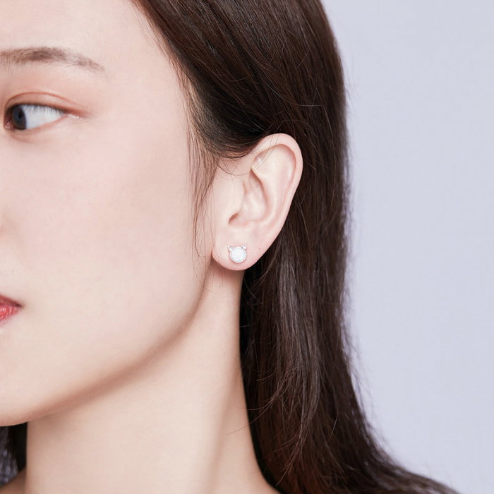 Cercei argint pisicute de opal [6]