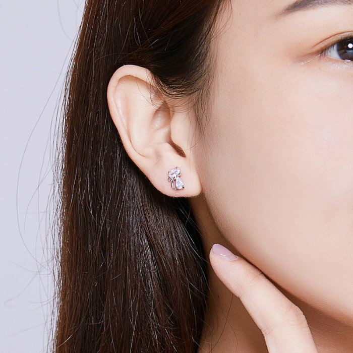 Cercei argint pisicute haioase placati cu rodiu [9]