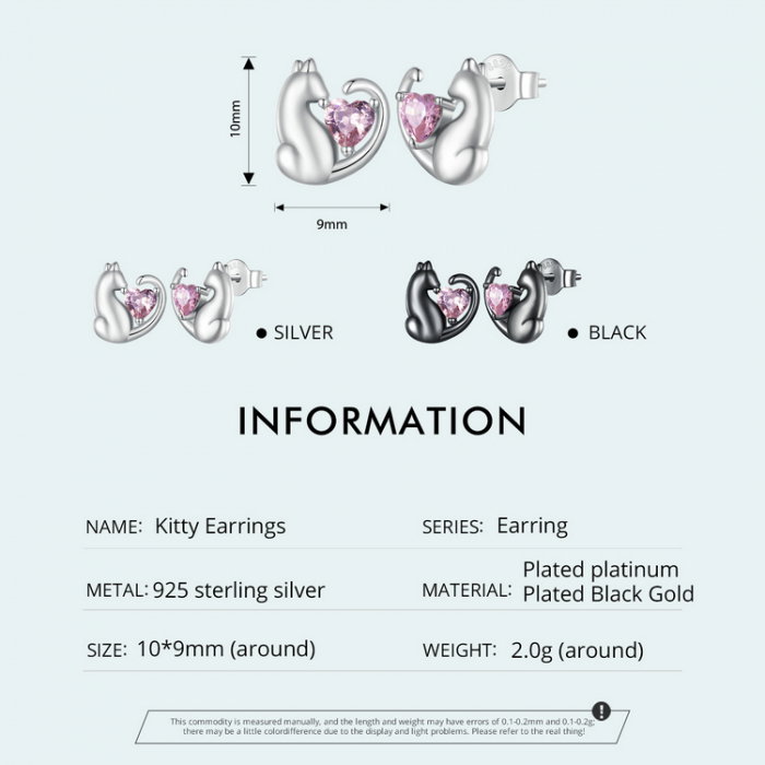 Cercei argint pisicute negre [10]