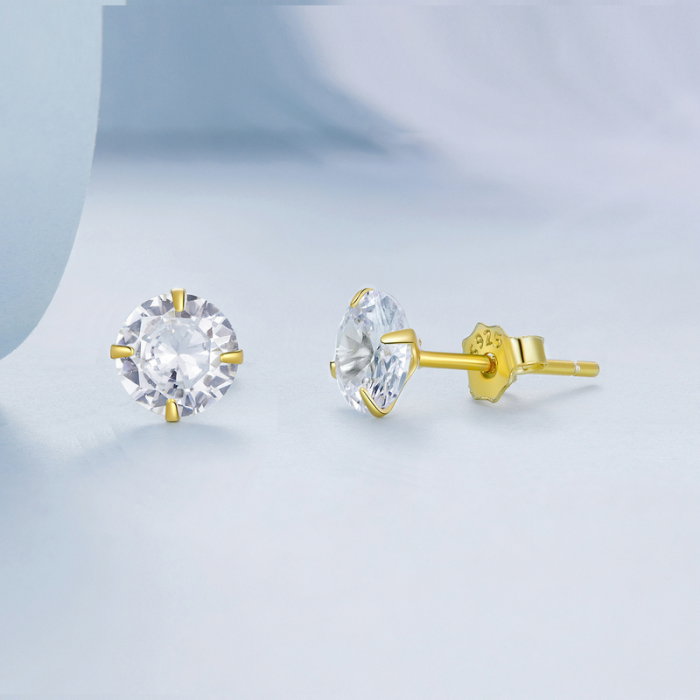 Cercei argint placati cu aur [3]