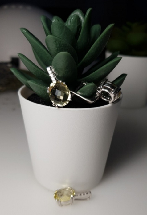 Cercei argint Princess, 925, cu topaz galben - EVA0003 [3]