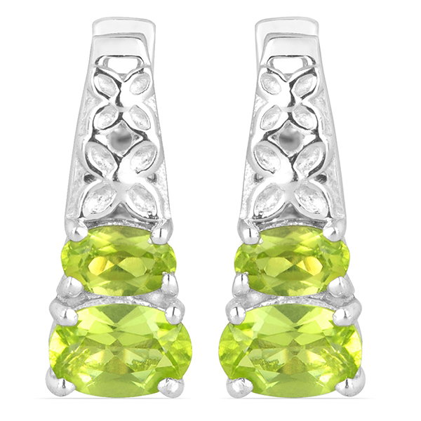 Cercei argint Raquel, 925, cu peridot - EVA0017 [1]