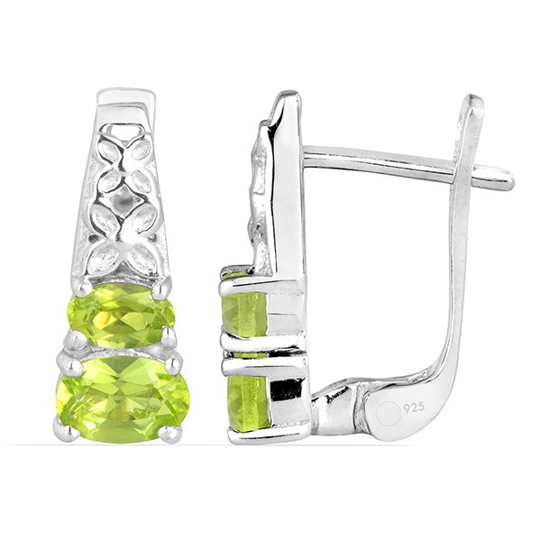 Cercei argint Raquel, 925, cu peridot - EVA0017 [2]