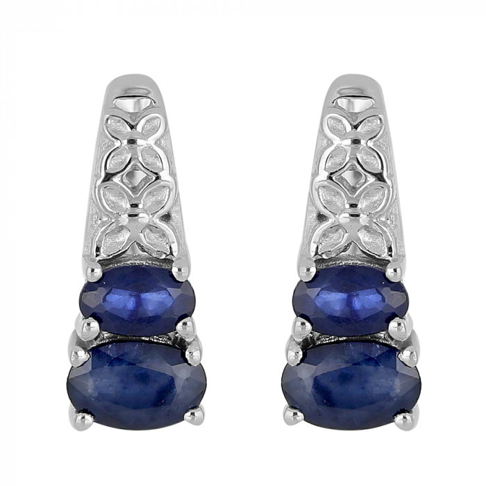 Cercei argint Raquel, 925, cu safir - EVA0060 [1]
