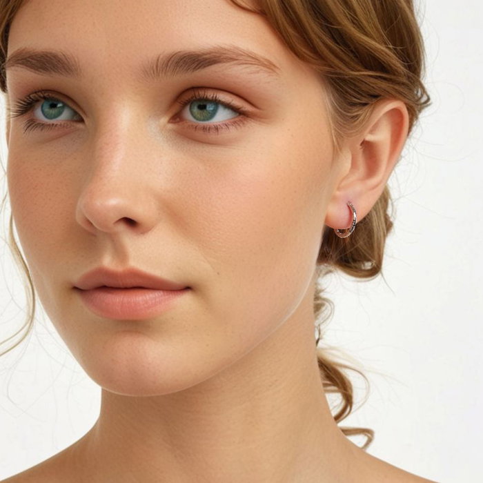 Cercei argint rasuciti Disco [6]