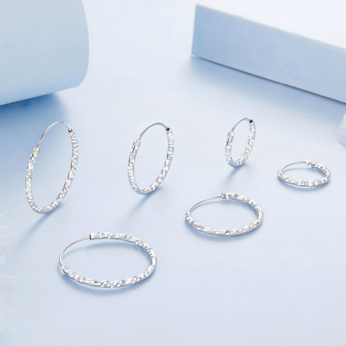 Cercei argint rasuciti Disco [10]