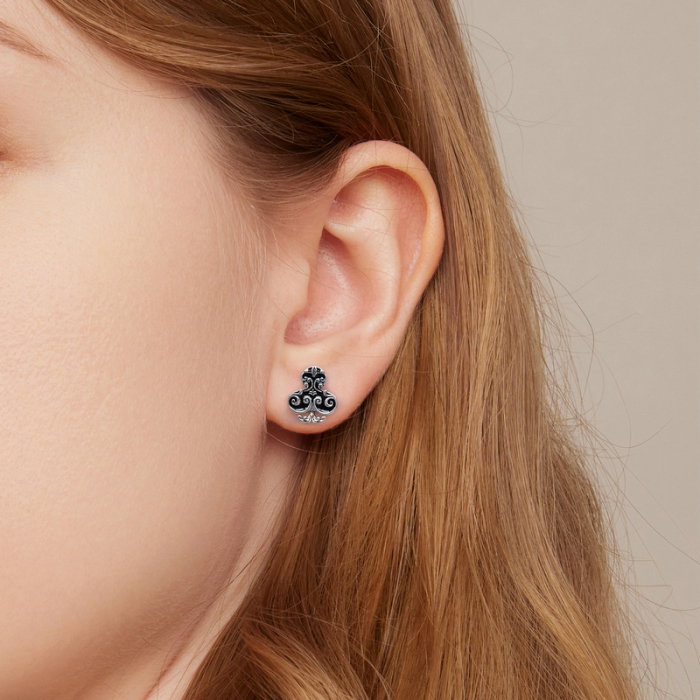 Cercei argint Romb si Trefla [2]