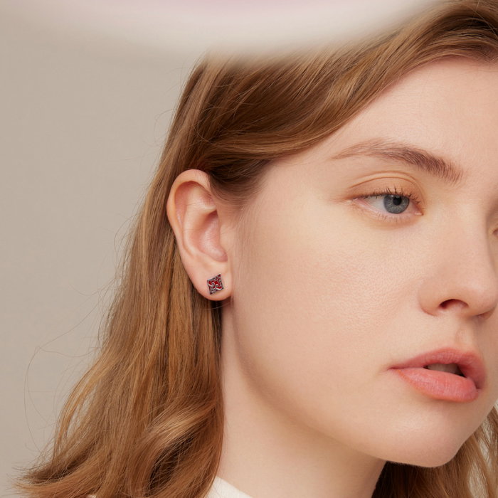 Cercei argint Romb si Trefla [4]