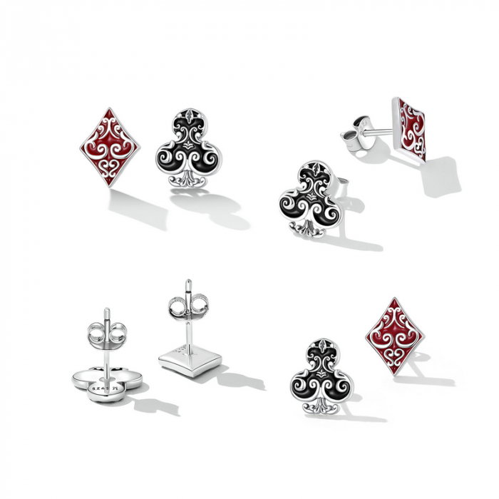 Cercei argint Romb si Trefla [8]