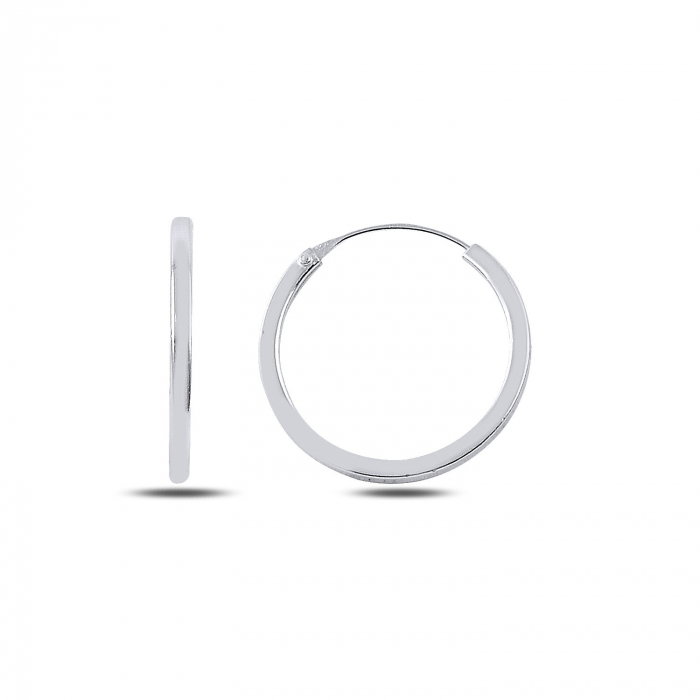 Cercei argint rotunzi 20 mm placati cu rodiu [1]