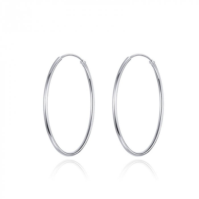 Cercei argint rotunzi cercuri medii de 3 cm [1]