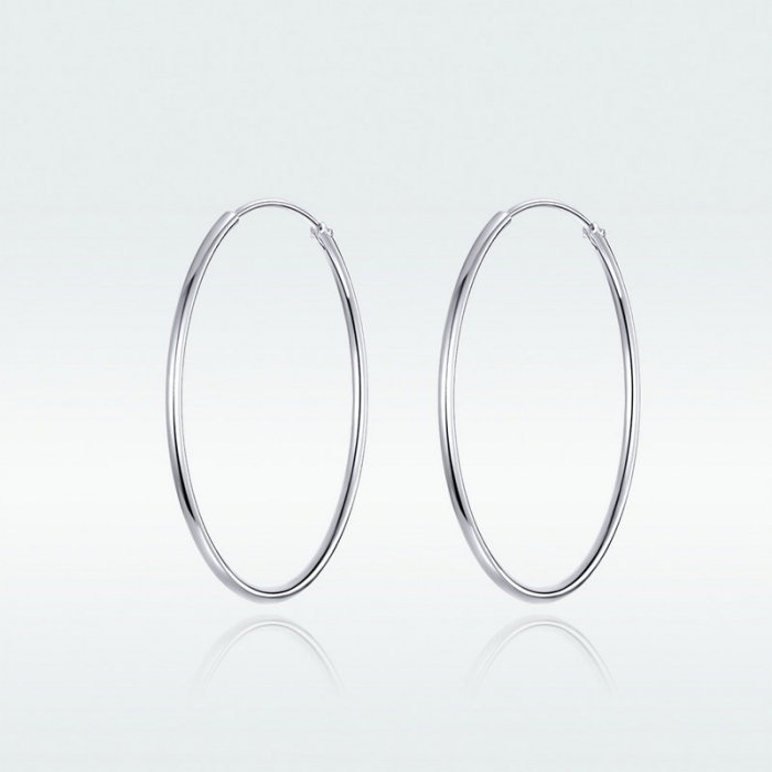 Cercei argint rotunzi cercuri medii de 3 cm [8]