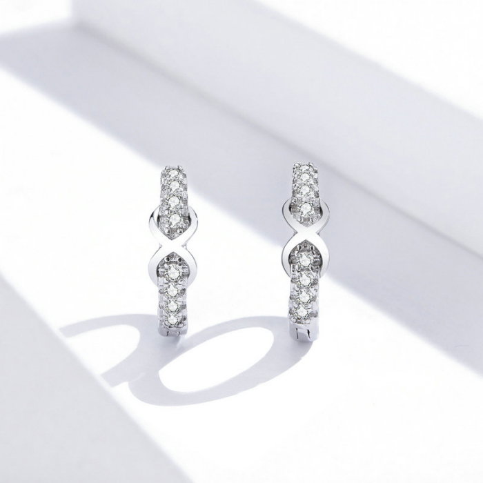 Cercei argint rotunzi cu infinit [7]