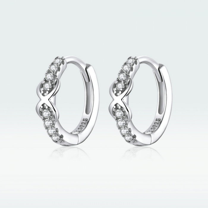 Cercei argint rotunzi cu infinit [8]