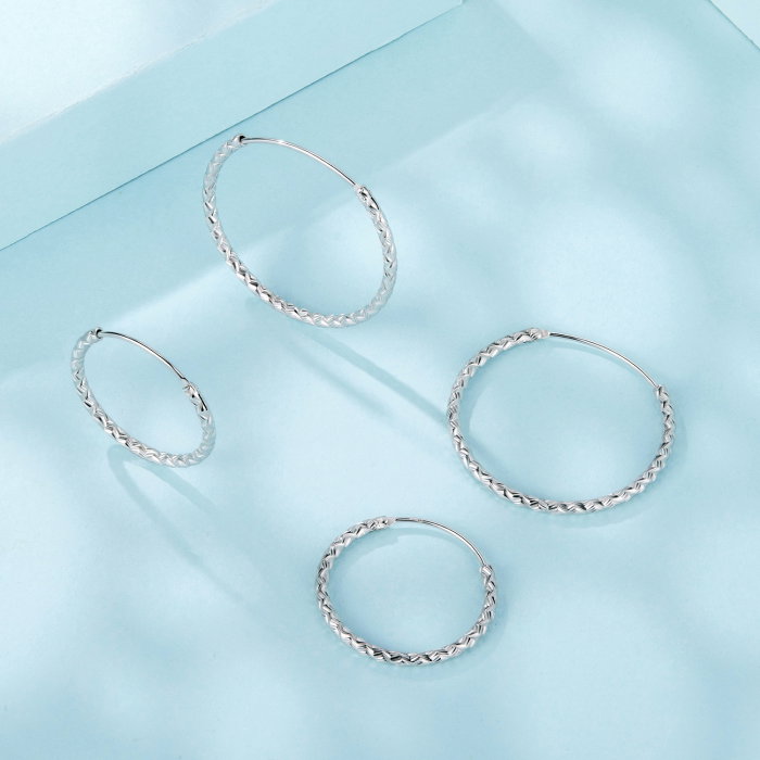 Cercei argint rotunzi cu model [9]