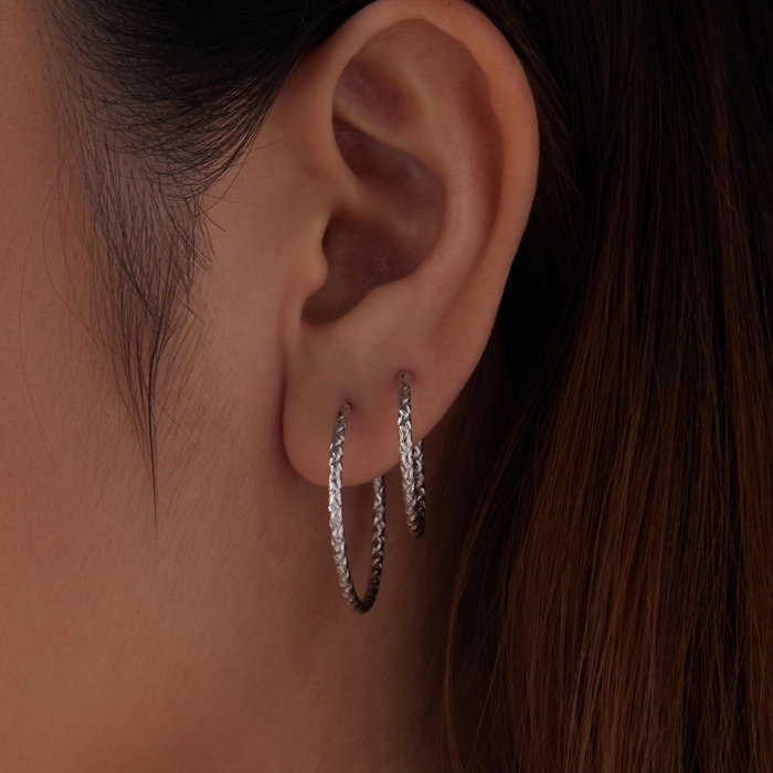 Cercei argint rotunzi cu model [10]