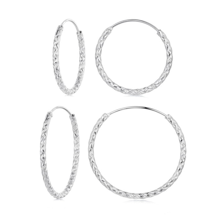 Cercei argint rotunzi cu model [13]