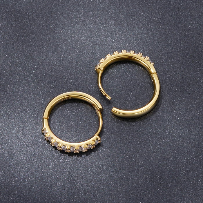 Cercei argint rotunzi cu Moissanit [6]