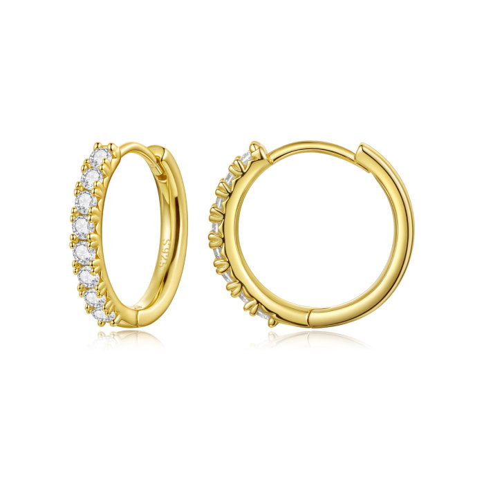 Cercei argint rotunzi cu Moissanit [1]