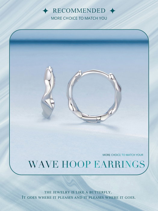 Cercei argint rotunzi cu valuri [15]