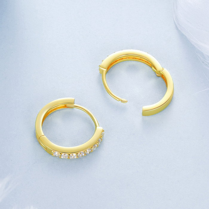 Cercei argint rotunzi cu zirconii [7]