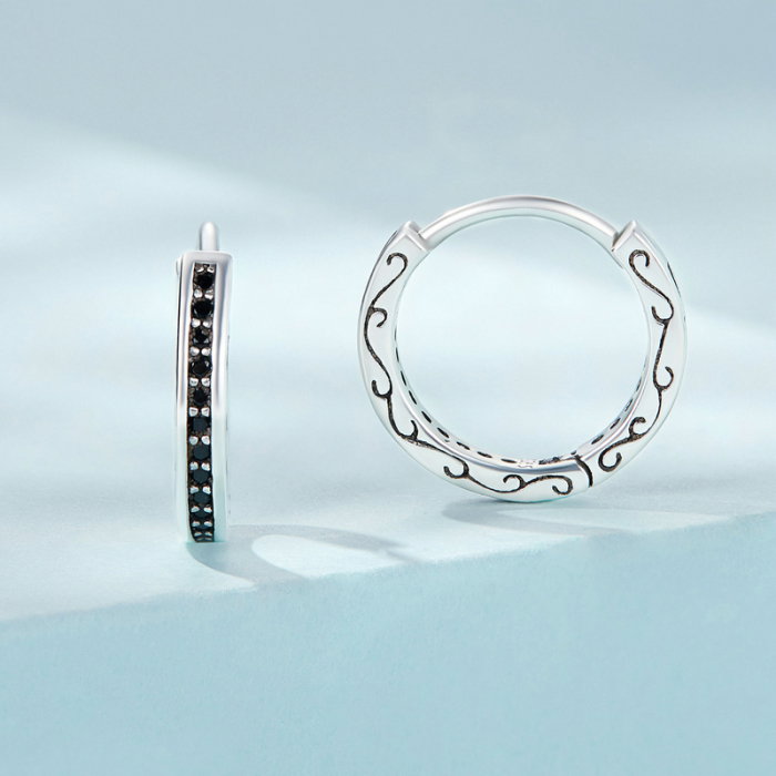 Cercei argint rotunzi cu zirconii [2]