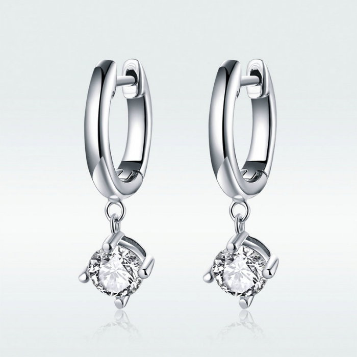 Cercei argint rotunzi cu zirconii [4]