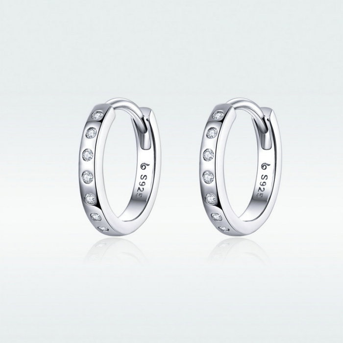 Cercei argint rotunzi cu zirconii [8]