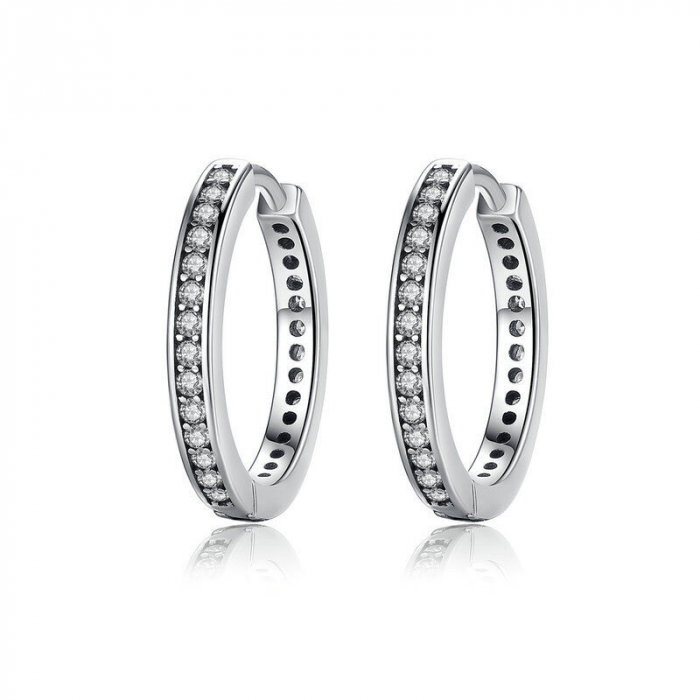 Cercei argint rotunzi cu zirconii [1]