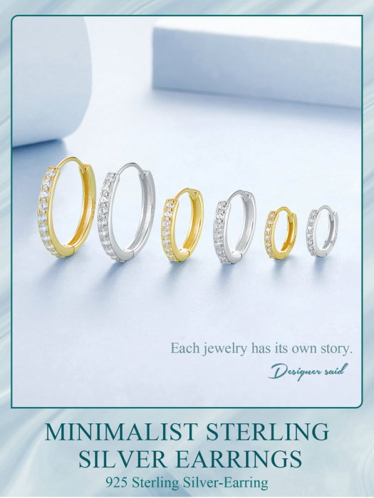 Cercei argint rotunzi cu zirconii [21]