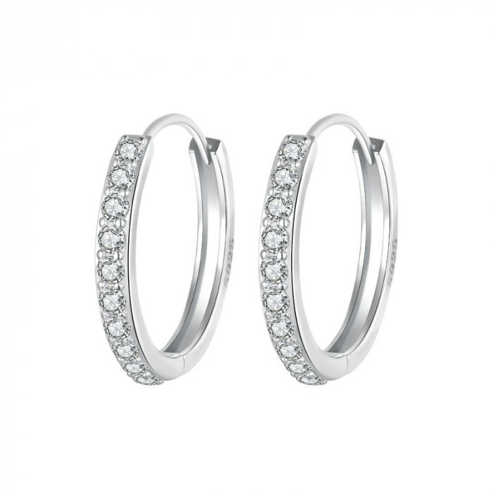 Cercei argint rotunzi cu zirconii [1]