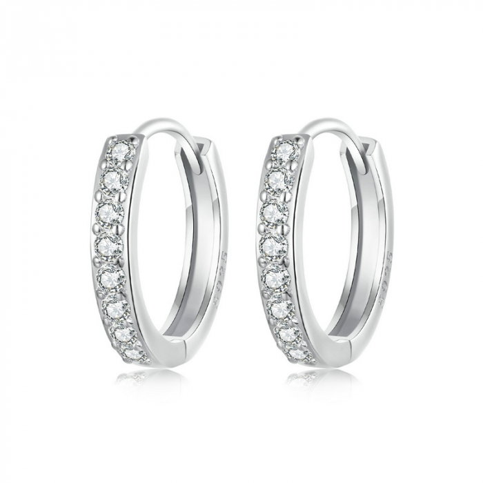 Cercei argint rotunzi cu zirconii [9]