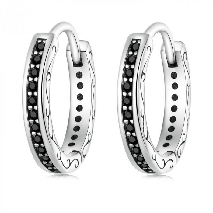 Cercei argint rotunzi cu zirconii [1]