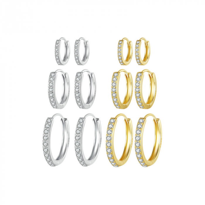 Cercei argint rotunzi cu zirconii [17]