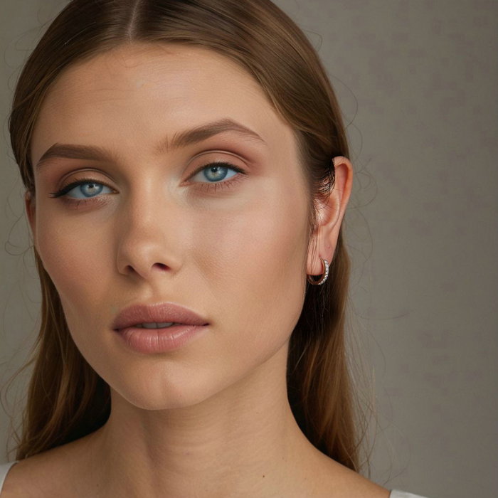 Cercei argint rotunzi cu zirconii [8]