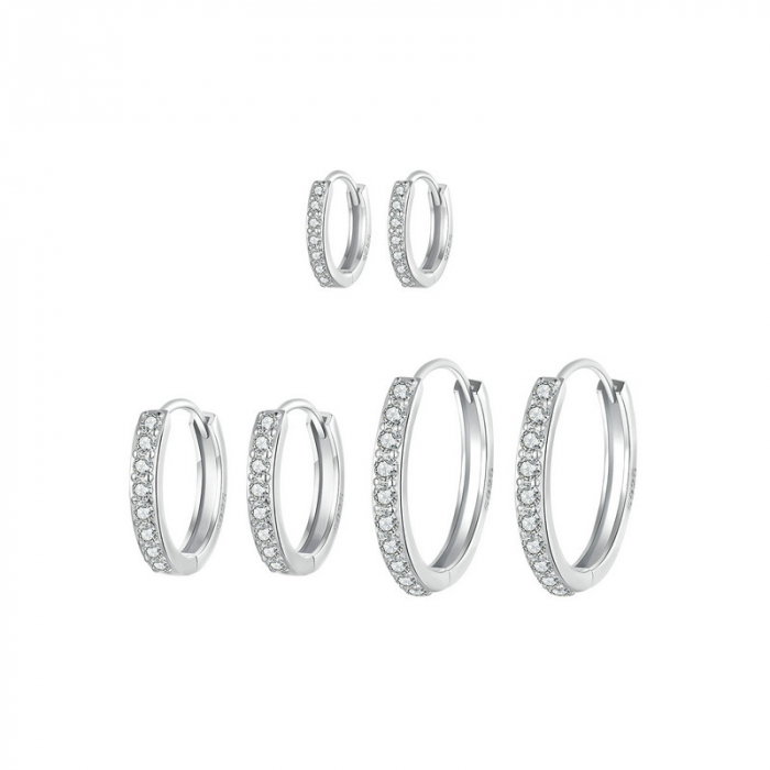 Cercei argint rotunzi cu zirconii [11]